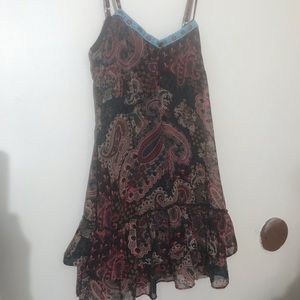 Xhilaration ruffle paisley spaghetti strap top cs